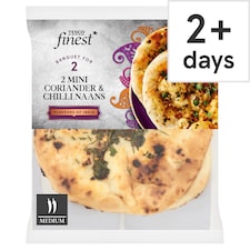 Tesco Finest 2 mini Chilli and Coriander Naans