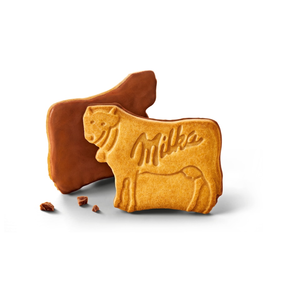 Obrázek 1 pro produkt Milka Choco Cow sušenky polomáčené mléčnou čokoládou z alpského mléka 120 g