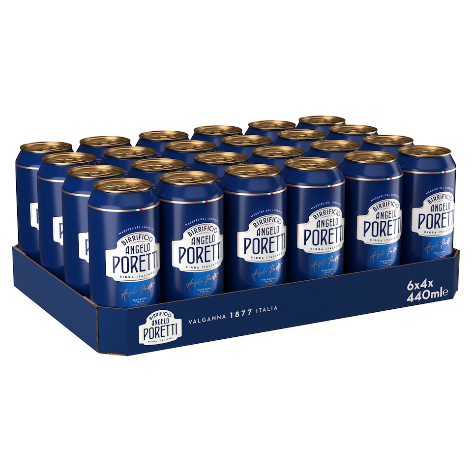 image 1 of Angelo Poretti Premium Italian Lager Beer 4x440ml Can
