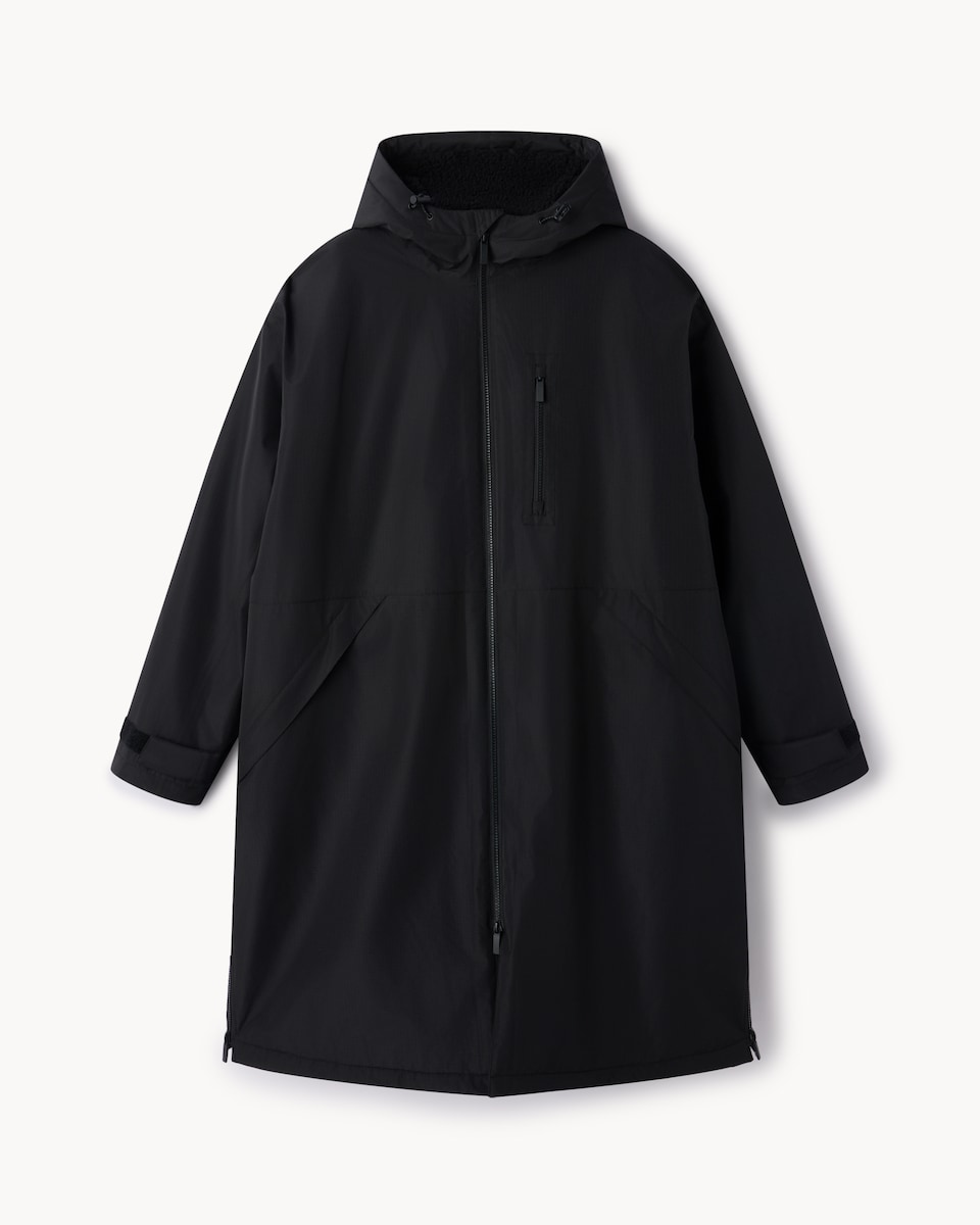 image 1 of F&F Active EVERYWEATHER Waterproof All Weather Robe in Black