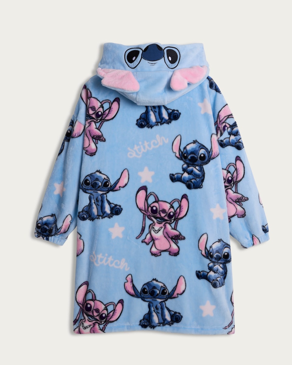 image 1 of Disney Lilo and Stitch Print Fleece Hooded Blanket in Multi