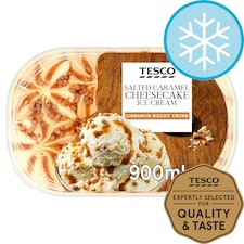 Tesco Salted Caramel Cheesecake Ice Cream 900Ml