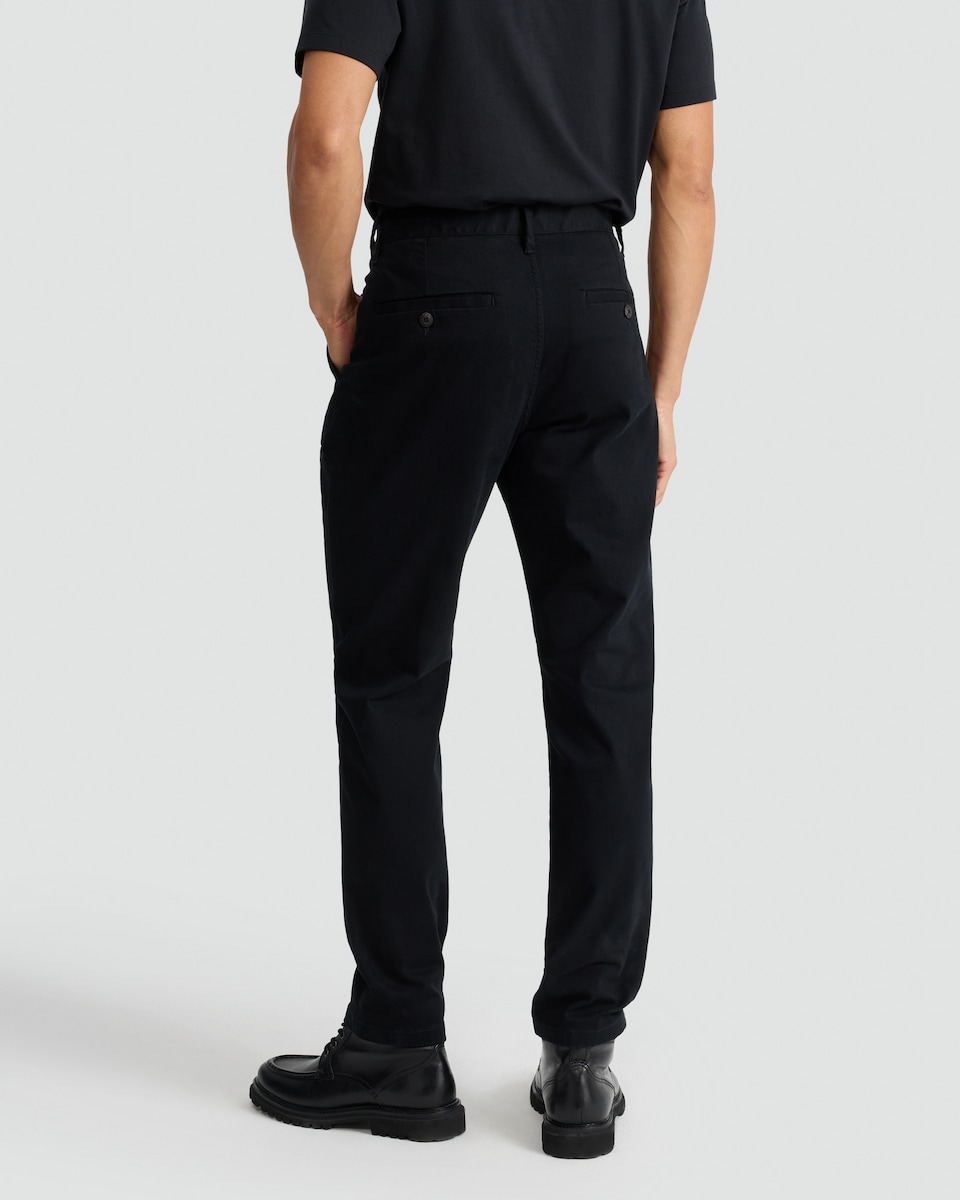 image 1 of F&F FREEFIT® Slim Leg Chino Trousers in Black