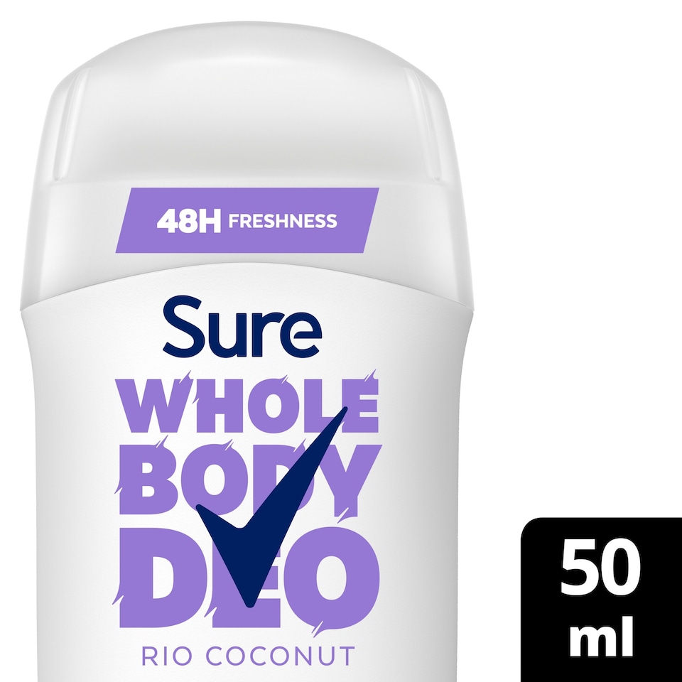 image 1 of Sure Women Rio Coconut 48h Whole Body Deodorant Odour Control Stick 50ml