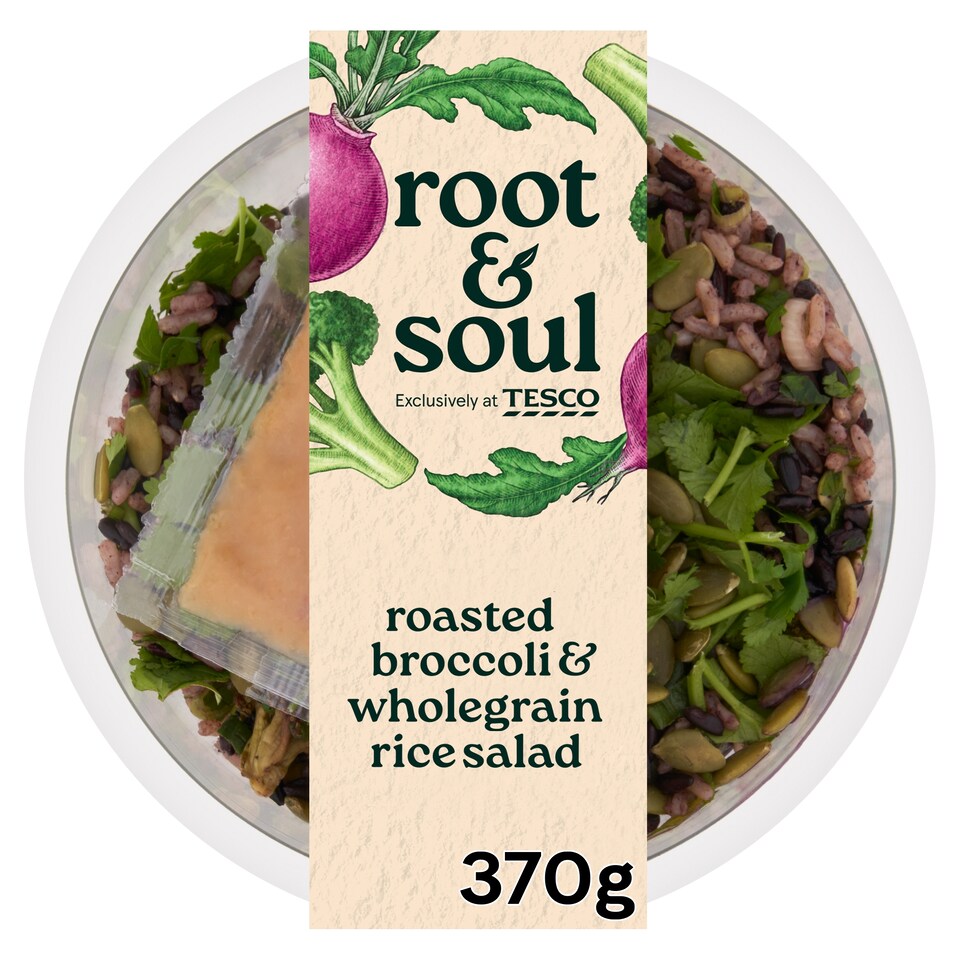 Root & Soul Roasted Broccoli & Rice Layered Salad 370g