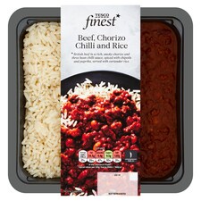 Tesco Finest Beef, Chorizo Chilli & Rice 400G