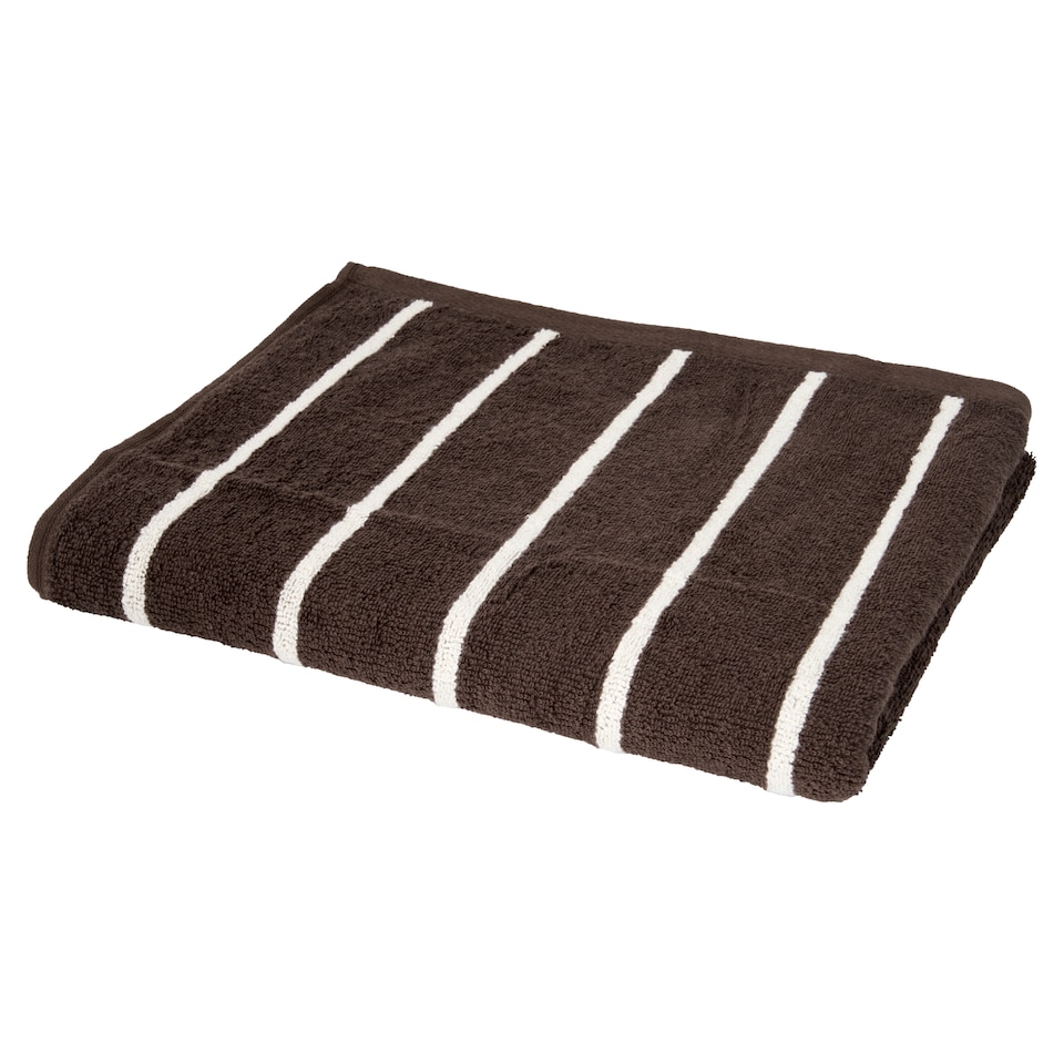 F&F Home Brown Stripe Bath Sheet Towel