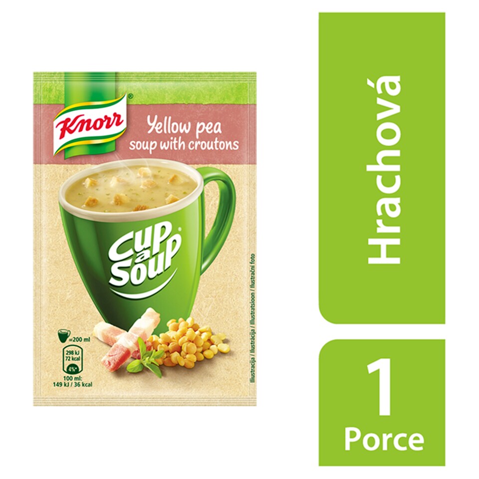 Obrázek 1 pro produkt Knorr Cup a Soup Hrachová instantní polévka s krutony 21g