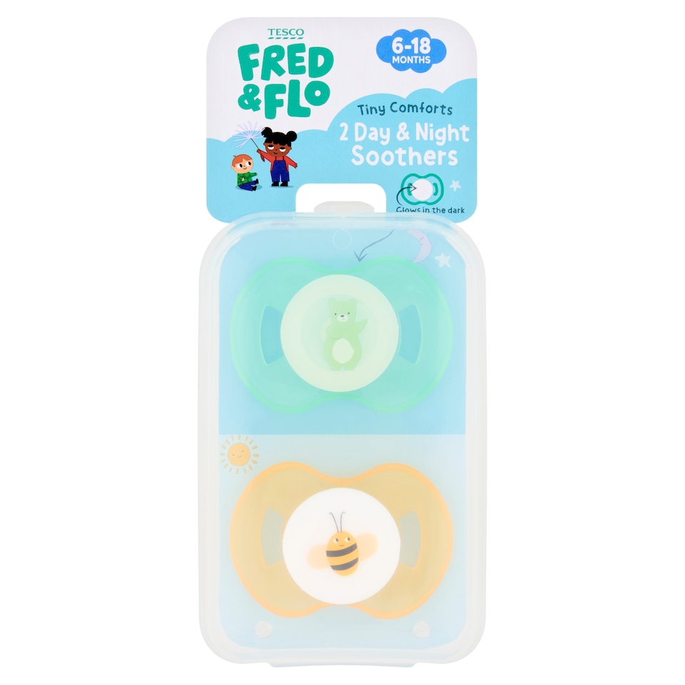 image 1 of Fred & Flo Day And Night Soothers 2 Pack