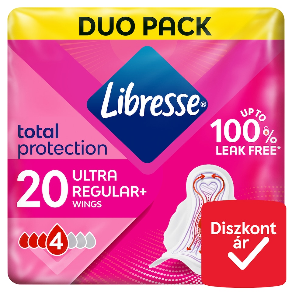 Libresse Ultra Regular+ szárnyas egészségügyi betét 2 x 10 db  1. kép