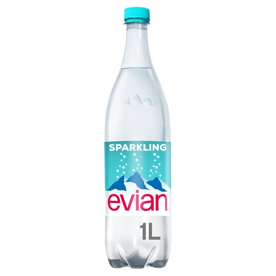 Evian Sparkling Natural Mineral Water 1L Tesco Groceries