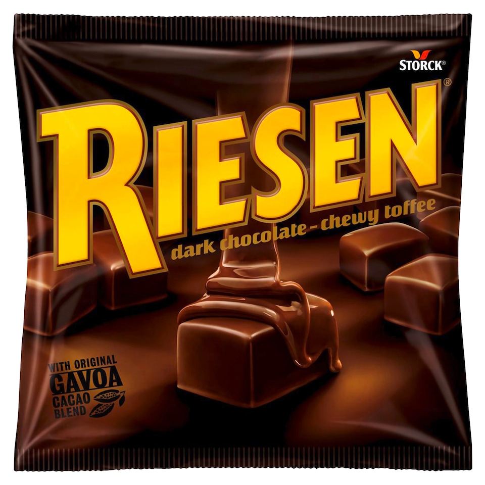 Riesen Dark Chocolate Chewy Toffee Bag 135G