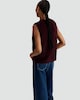 image 4 of F&F Textured Knitted Sleeveless Top with Wool in Burgundy