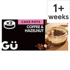 Gu Coffee & Hazelnut Sponge Cake Pots 2 x 65g