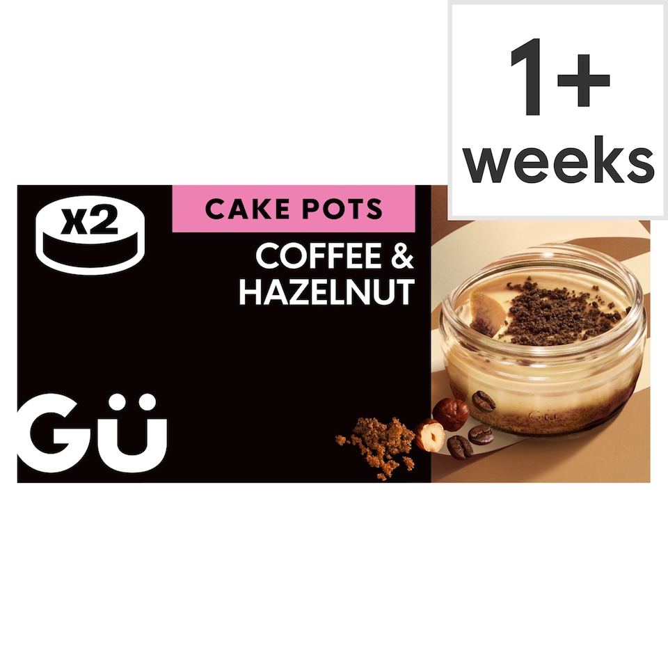 image 1 of Gu Coffee & Hazelnut Sponge Cake Pots 2 x 65g