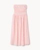 image 5 of F&F Polka Dot Bandeau Midi Dress in Multi Pink