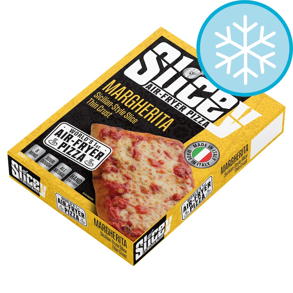 Slicey Air Fryer Thin Crust Sicilian Style Margherita Pizza Slice 128g