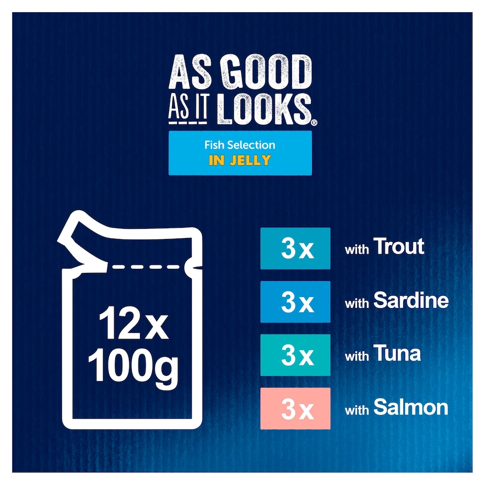 image 1 of Felix As Good As It Looks Senior Cat Food Fish 12 X 100G