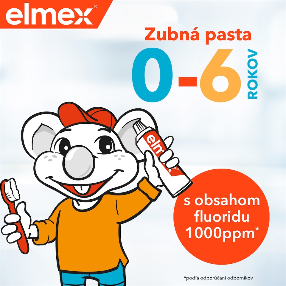 obrázok 1 z elmex® Kids detska zubná pasta pre deti od 0-6 rokov 50 ml