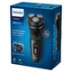 image 1 of Philips Series 3000 Wet & Dry Electric Shaver, 5D Flex head, Popup trimmer & Travel Pouch-S3244/12  