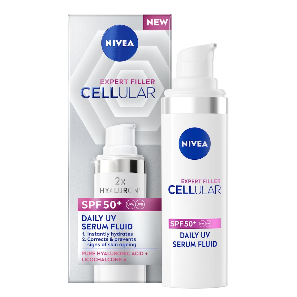 image 1 of NIVEA Expert Filler Hyaluronic Acid Daily UV Serum Fluid SPF50+ 30ml