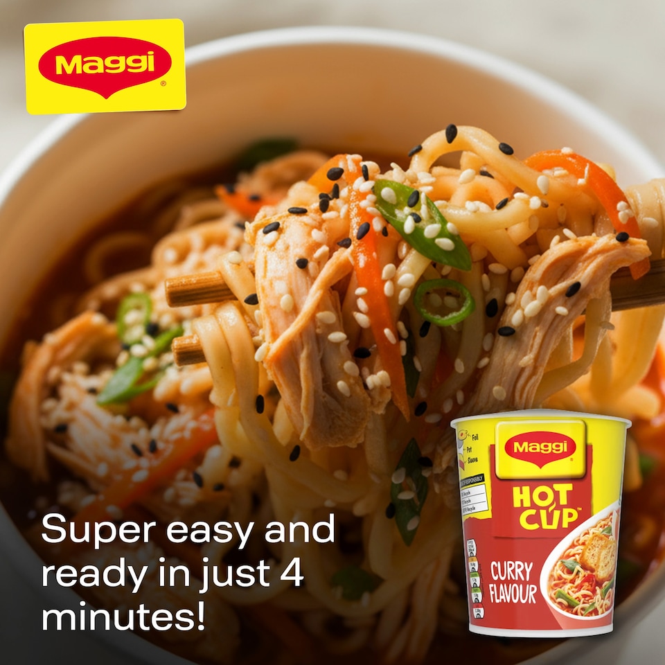 image 1 of Maggi Hot Cup Noodles - Curry Flavour 59.2g
