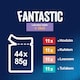 Obrázek 2 pro produkt Felix Fantastic kapsičky pro kočky hovězí, kuře, losos, tuňák v želé 44 x 85g