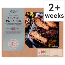 Tesco Finest Slow Cooked Smoked Pork Rib in a Sweet Honey BBQ Pit Rub & Southern House BBQ Glaze 618G