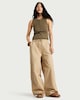 image 2 of F&F Cotton Rich Ribbed Button Front Vest in Olive