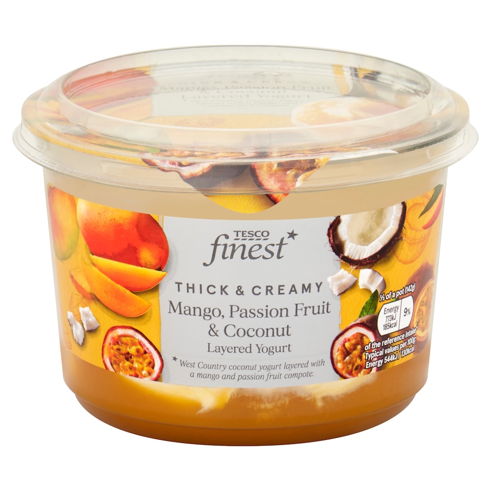 Tesco Finest Yogurt Mango, Passionfruit & Coconut 425g