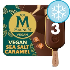 Magnum Vegan Non Dairy Sea Salt Caramel Ice Cream Sticks 3x90ml
