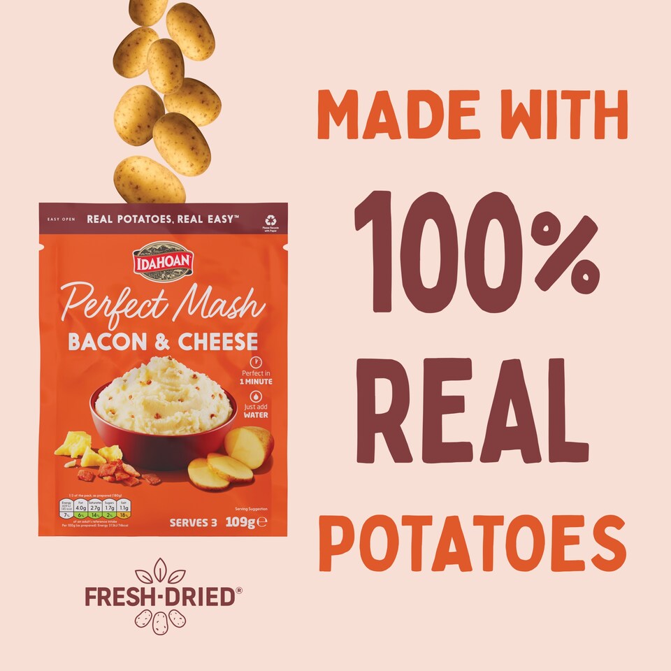 image 1 of Idahoan Cheese & Bacon Perfect Mash 109G