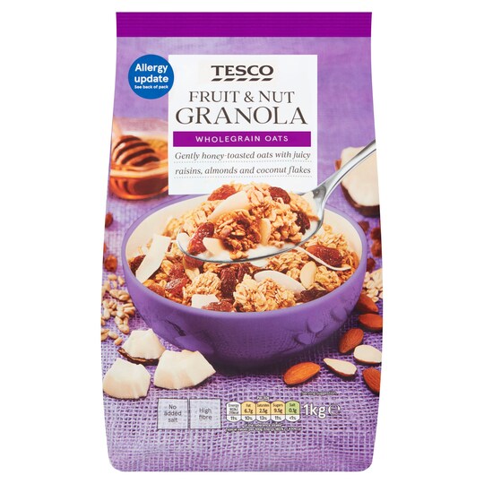 Tesco Fruit & Nut Granola 1Kg Tesco Groceries