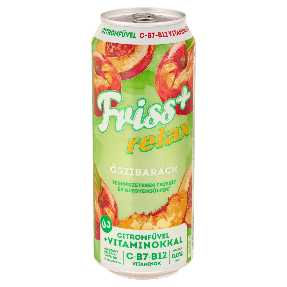 Friss+ Relax barack ízesítésű üdítőital és alkoholmentes malátaital keveréke 0,0% ,5 l  1. kép