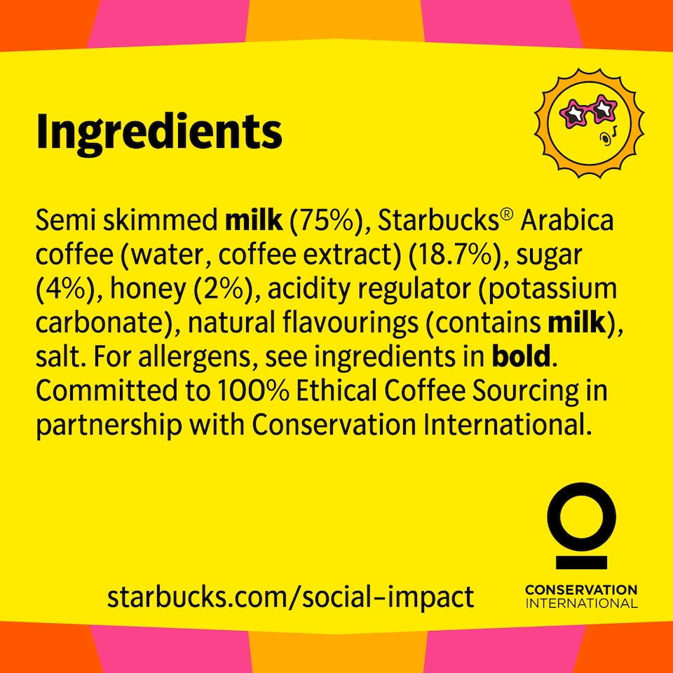 image 1 of Starbucks Frappuccino Toffee & Honey Sip on Sunshine Iced Coffee 250ml