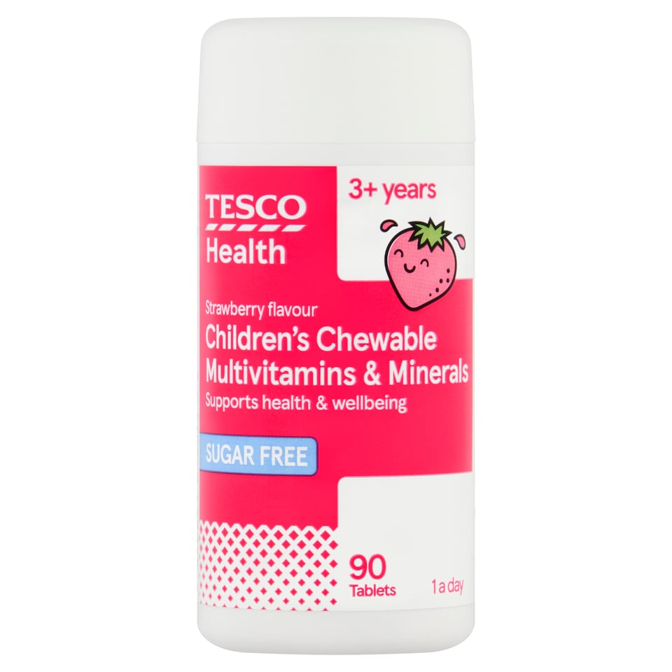 Tesco Health Children's Multivitamin & Mineral Berry Chewable Tablets 90s