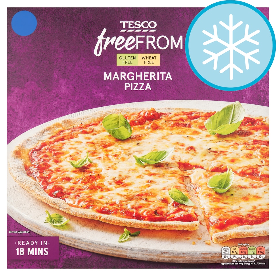 TESCO FREE FROM MARGHERITA PIZZA 320g