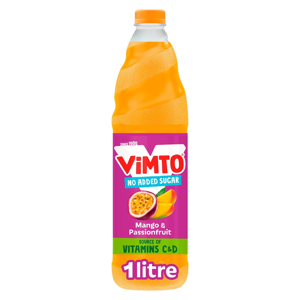 image 1 of Vimto No Added Sugar Squash - Mango & Passionfruit 1 Litre
