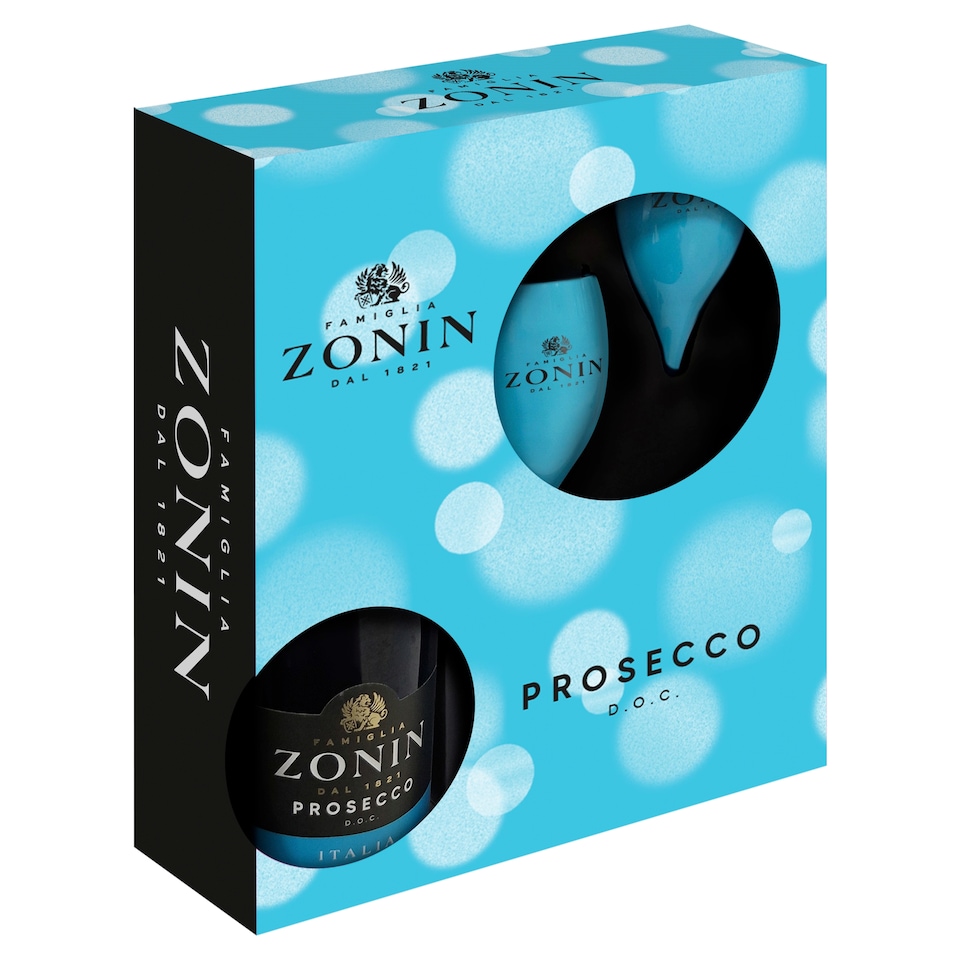 Zonin Prosecco Brut DOC 0,75 l + 2 poháre