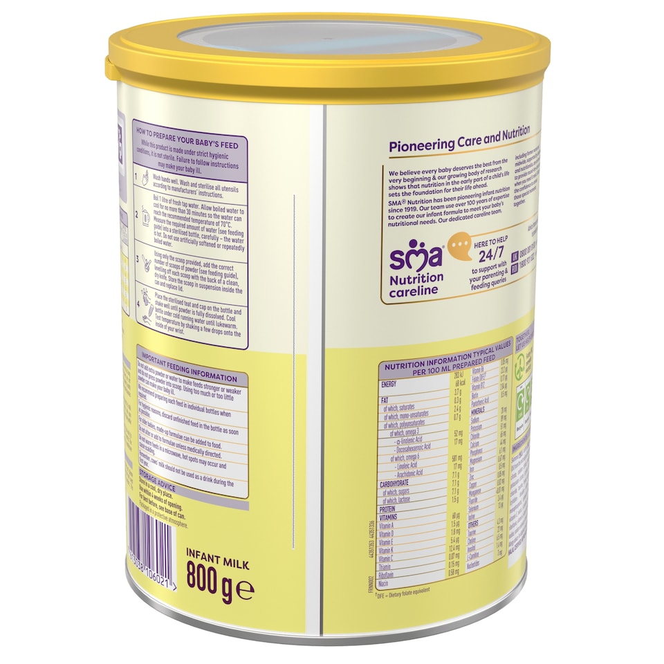image 1 of SMA Extra Hungry Infant Baby Milk Formula Powder from Birth 800g