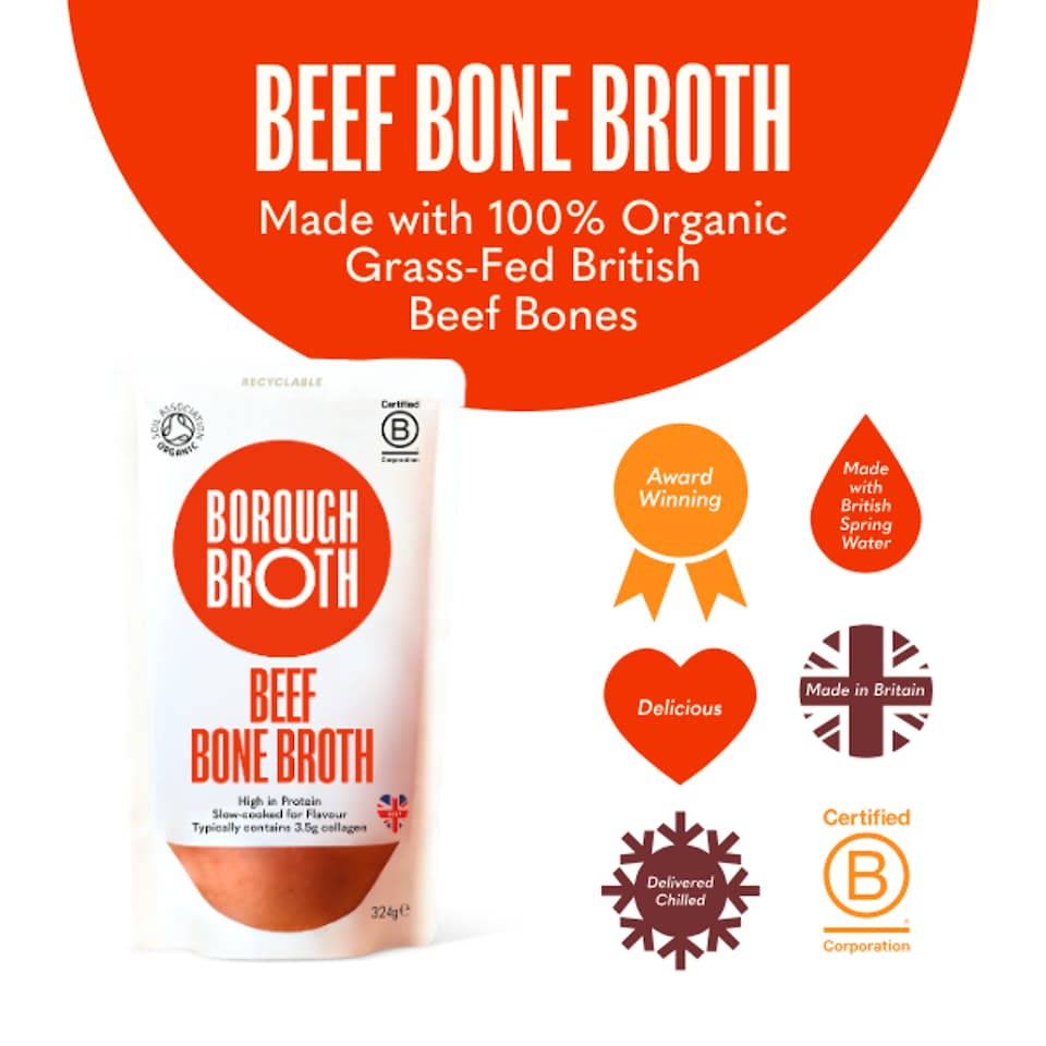 image 1 of Borough Broth Grass-Fed Organic Beef Bone Broth 324g