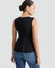 image 3 of F&F Polyamide Pleated Crew Neck Sleeveless Top in Black