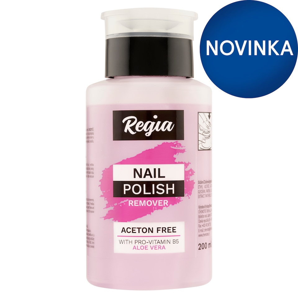 Regia Nail Polish Remover with Aloe Vera and Pro-Vitamin B5 200 ml