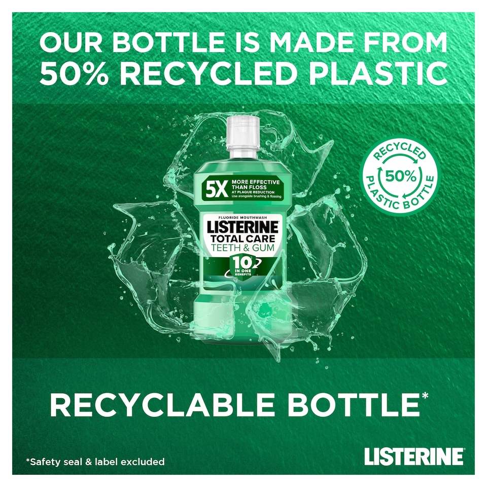 image 1 of Listerine Total Care Teeth & Gum Fluoride Mouthwash Fresh Mint 1 Litre