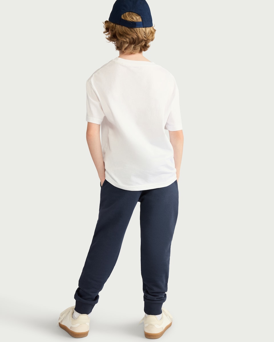 image 1 of F&F Boys 3-Pack Cotton Rich Cuffed Joggers in Black