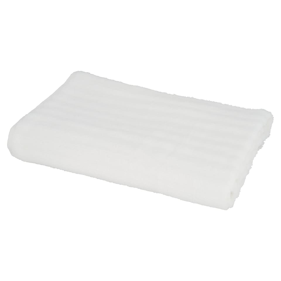 F&F Home White Simply Soft Ribbed Bath Sheet