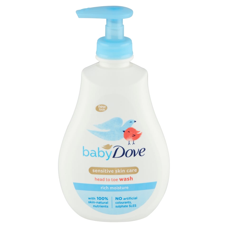 image 1 of Baby Dove Rich Moisture umývací gél na celé telo aj vlásky 400 ml