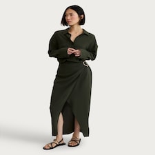 F&F Button Up Collared Co-ord Shirt in Khaki