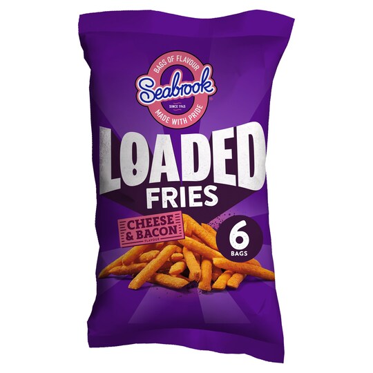 Seabrook Loaded Fries Cheese & Bacon 6X19g Tesco Groceries