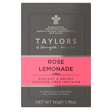 Taylors Rose Lemonade Fruit Flavoured 20 Tea Bags 50G